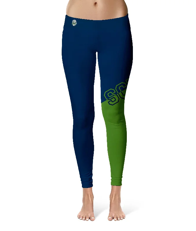 Special Savings State College of Florida Manatees Game Day Leg Color Block Blue Green Yoga Leggings for Women by Vive La Fete Special Savings State College of Florida Manatees Game Day Leg Color Block Blue Green Yoga Leggings for Women by Vive La Fete