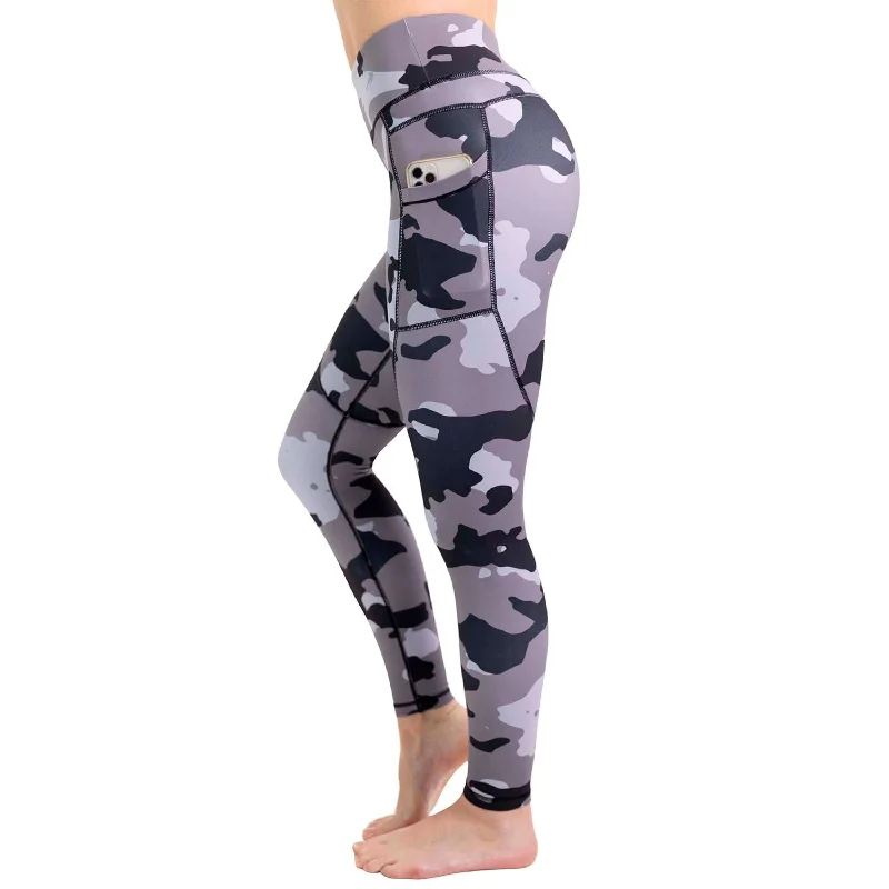 Online Specials Women's Compression Leggings W/ Pockets - Camo