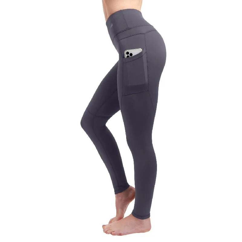 Bonus Savings Women's Compression Leggings Super High Waist W/ Pockets - Carbon Gray