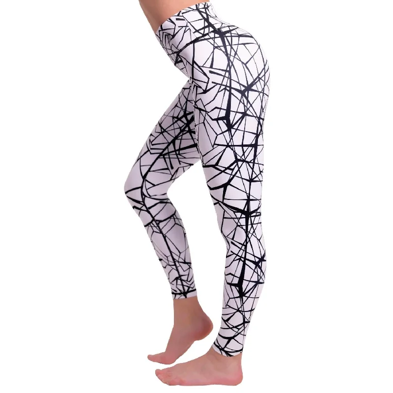 Discount Mania Women's Compression Leggings - Tangled Black