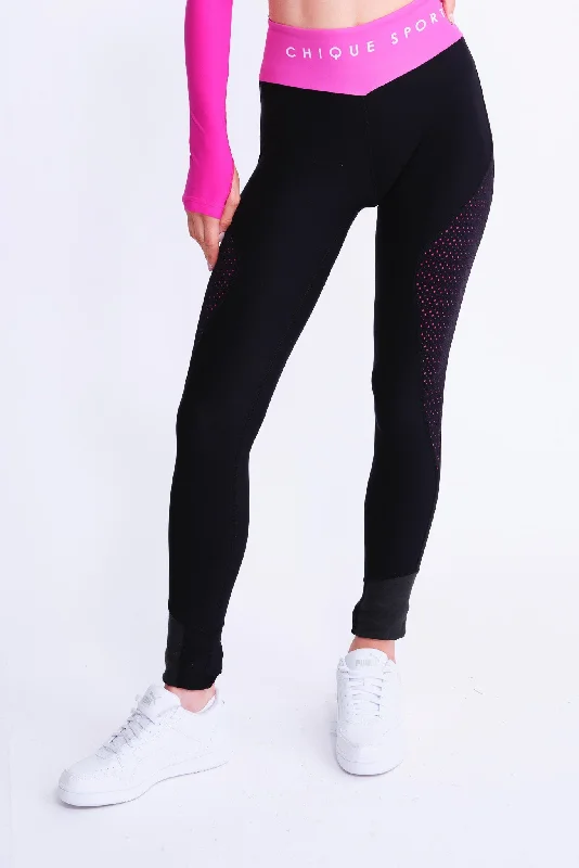Deep Discounts Empower On-Ice Leggings in Fuchsia