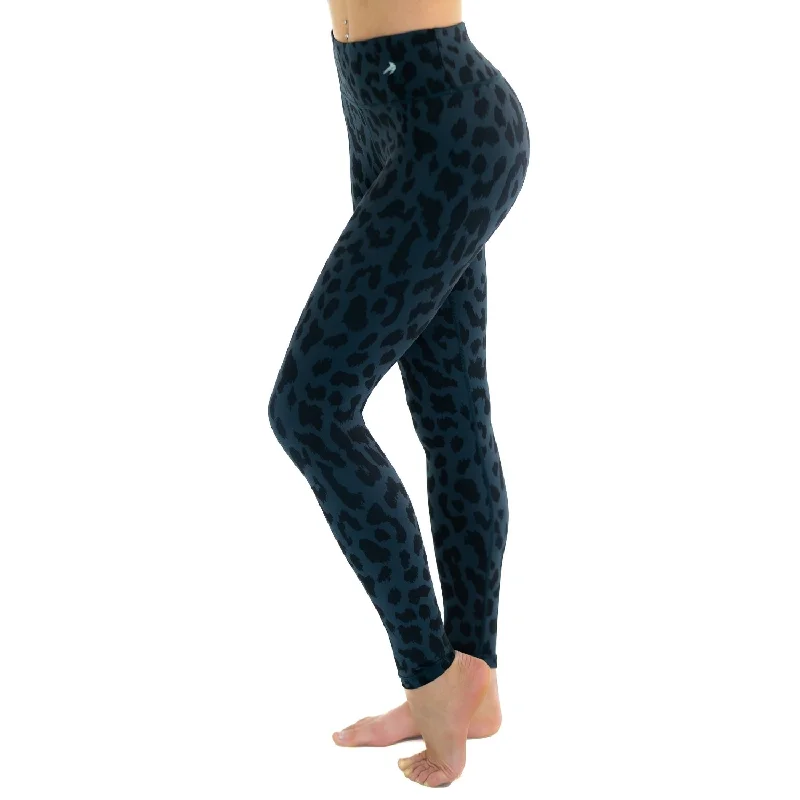 Reduced Prices Women's Compression Leggings Super High Waist - Leopard Black